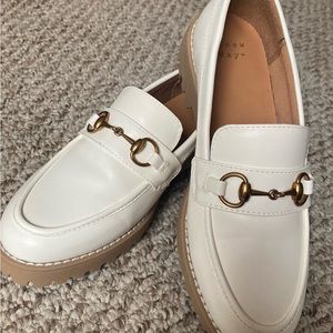 Never worn A New Day white loafers size 5!